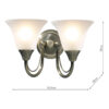 BOSTON 2lt Wall Light