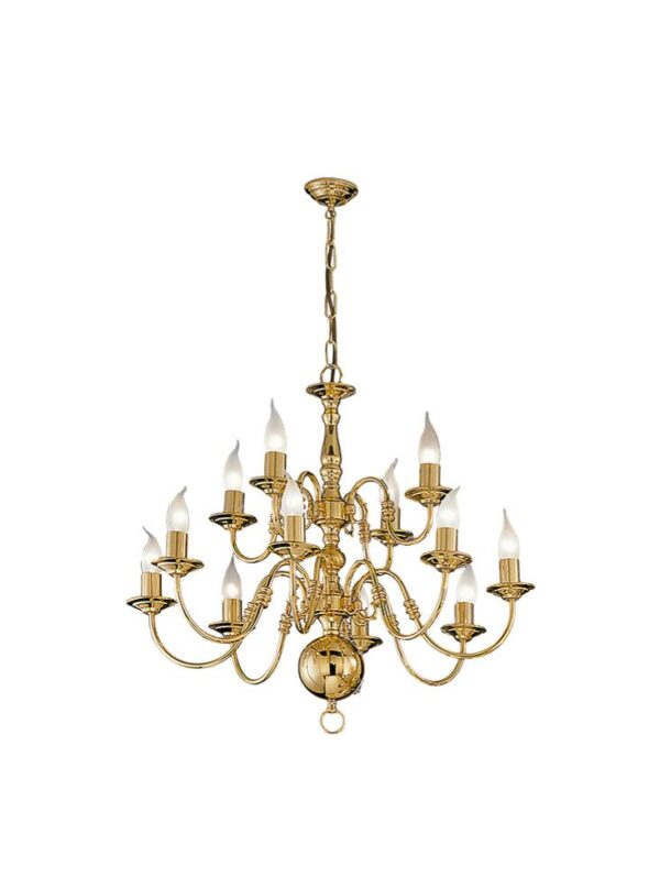 Janelle 12 Light 2-Tier - Polished Brass