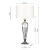 Hinton Table Lamp Polished Chrome Crystal With Shade