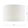 Ciara White Linen Drum Shade 33cm