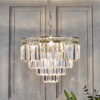 Vyana 4 Light Pendant Polished Nickel Crystal