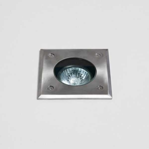Gramos square Ground Light Brushed Stainless Steel