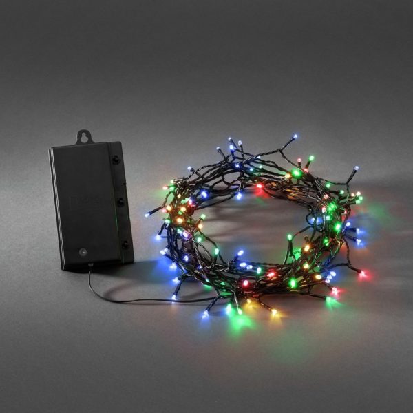 3729-500 Multi Coloured Cherry Outdoor LED Light Set - Battery operated