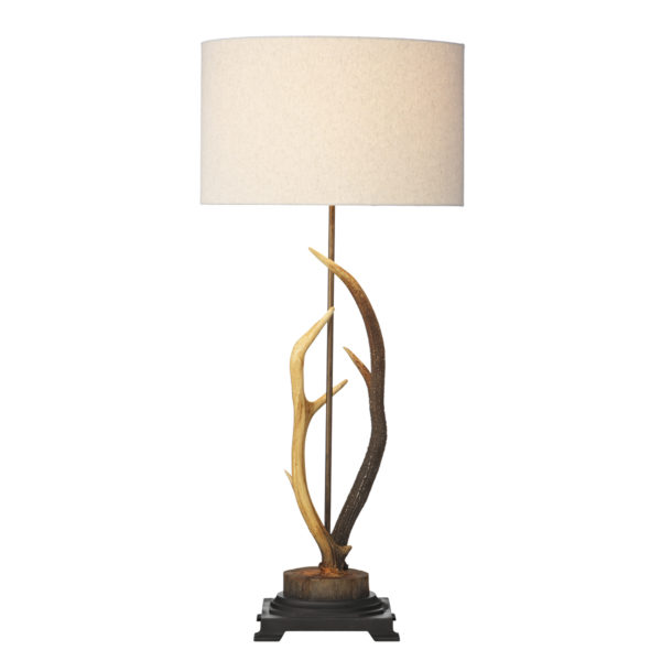ANT4229 Antler Table Lamp complete with S051 Natural Shade