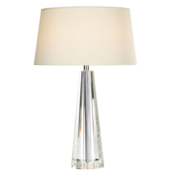 CYP4208 Cyprus Table Lamp Tapered Crystal complete with Shade
