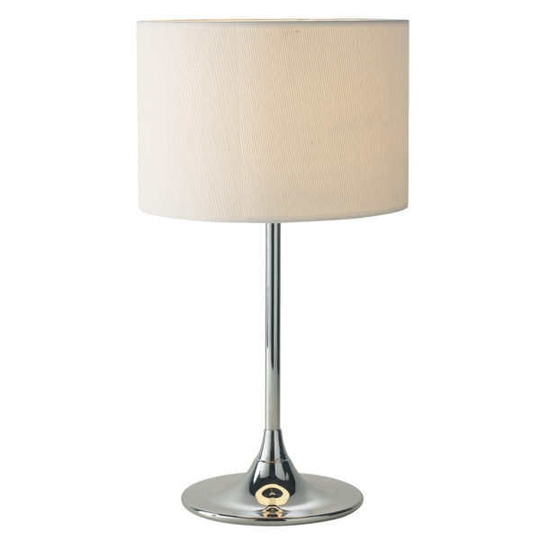 DEL4250 Delta Table Lamp Polished Chrome complete with Shade