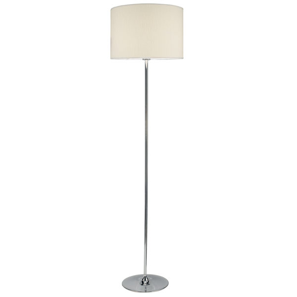 DEL4950 Delta Floor Lamp Polished Chrome complete with Shade