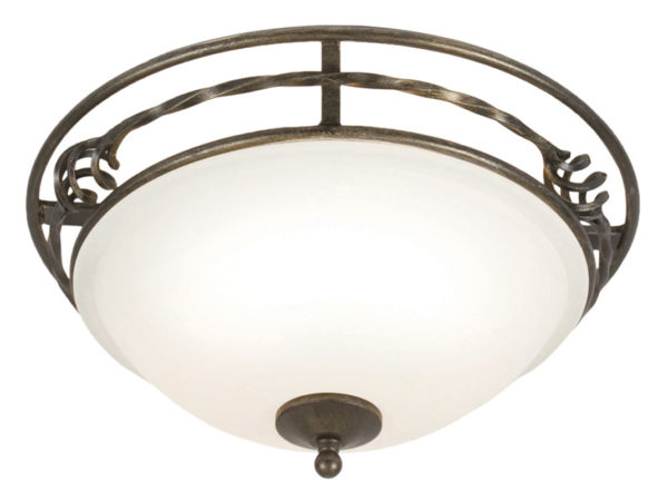 Pembroke 2 Light Flush - shown in Black/Gold