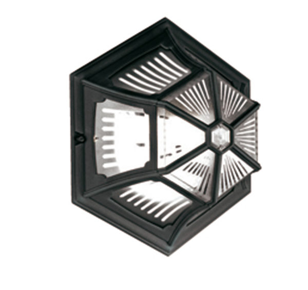 Parish Flush Ceiling Lantern Black