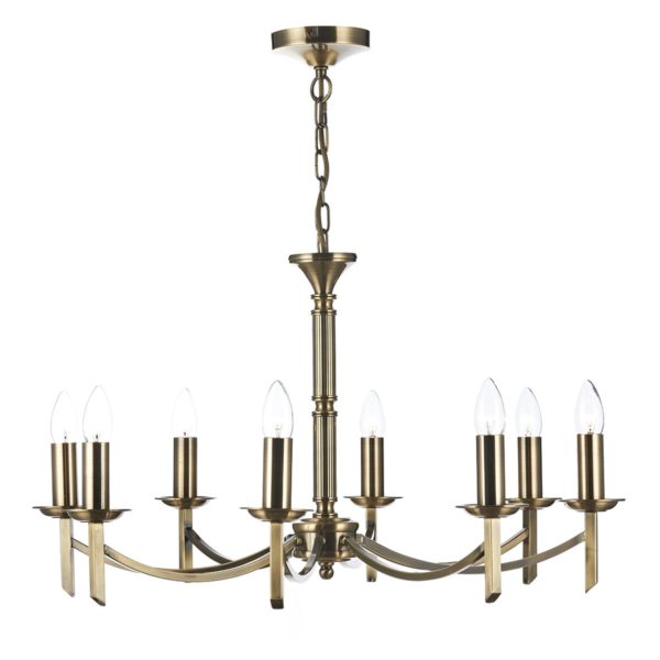 Ambassador 8 Light - shown in Antique Brass