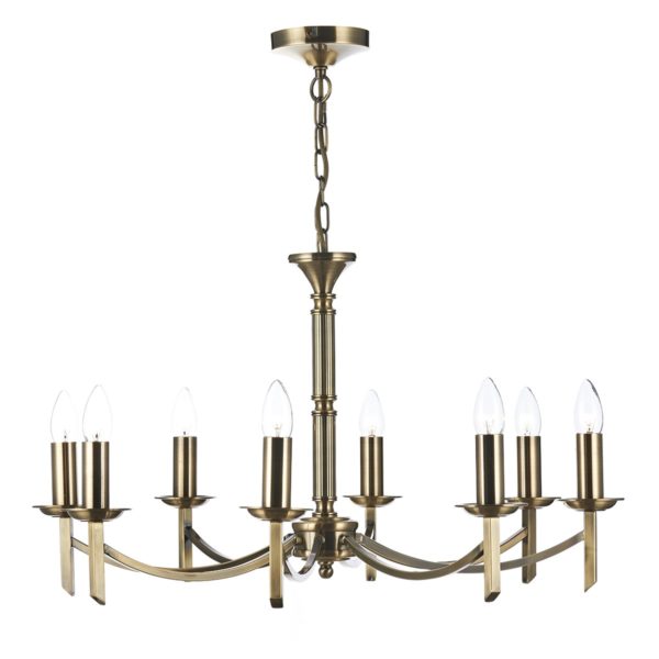 Ambassador 8 Light - shown in Antique Brass