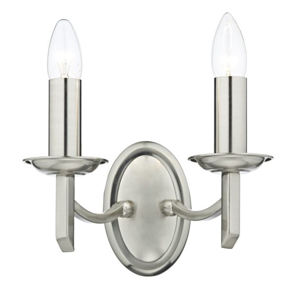 Ambassador Double Wall Light - shown in Satin Chrome