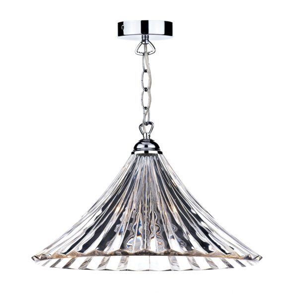 Ardeche Pendant - shown in Chrome/Clear