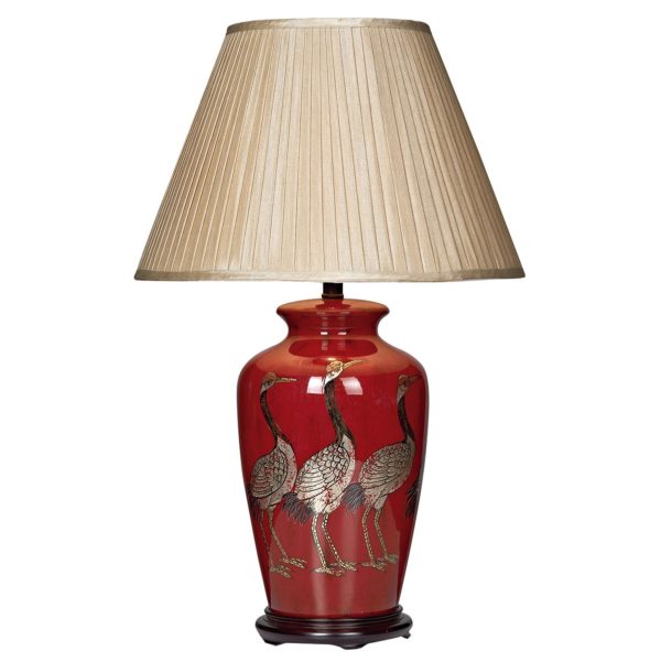 BER4225 Bertha Bird Table Lamp Red Base Only