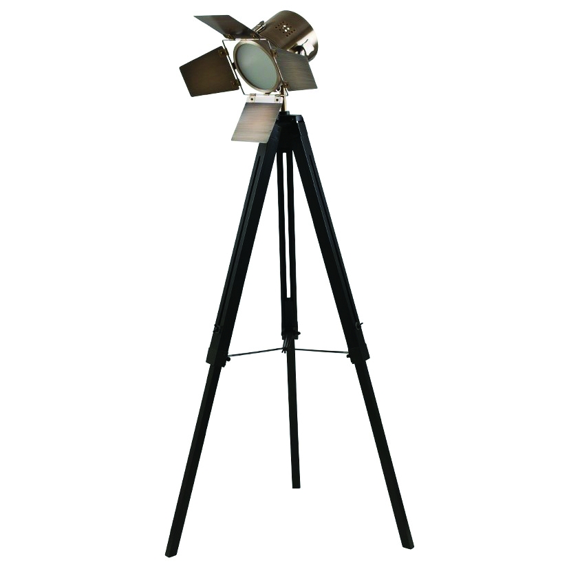 Black Wood Antique Brass Tripod Floor Lamp Abbeygate Lighting Black Wood Antique Brass Tripod Floor, Wood And Brass Tripod Floor Lamp