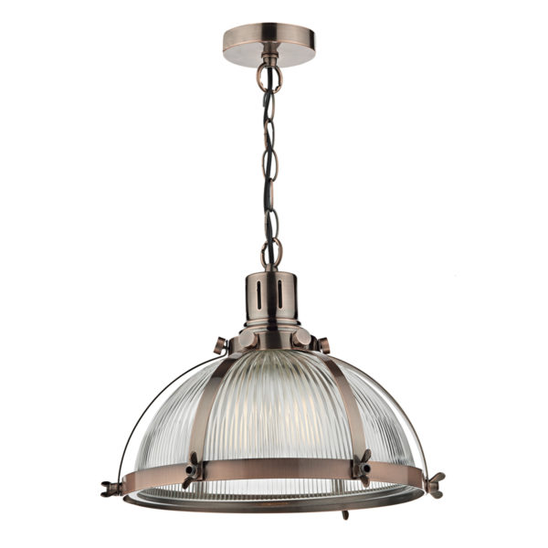 DEB0164 Debut 1 Light Pendant Brushed Antique Copper