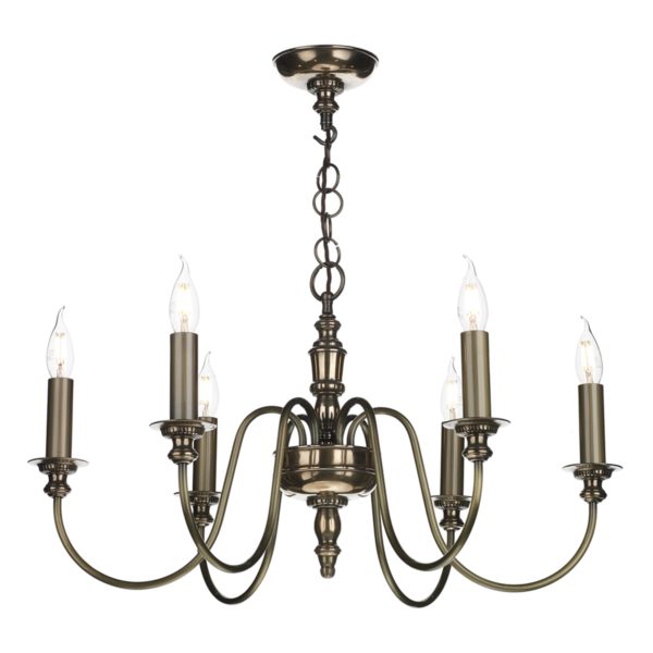 DIC0663 Dickens 6 Light - Bronze