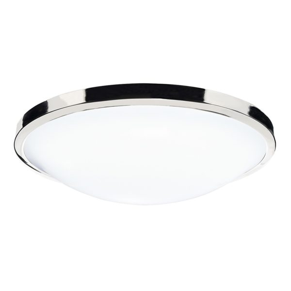 Dover Acrylic Flush IP44 - shown in Polished Chrome