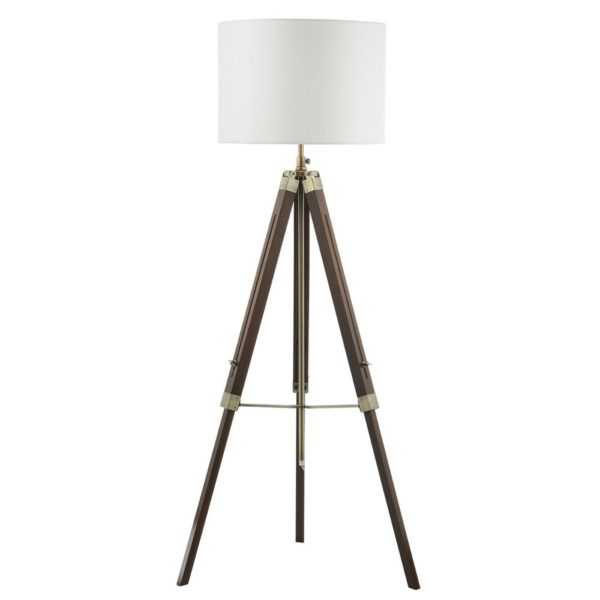 Easel Dark Wood Floor Lamp