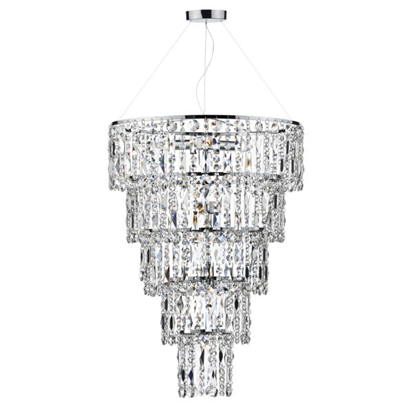 ESC0650 Escala 6 Light Round Crystal Pendant