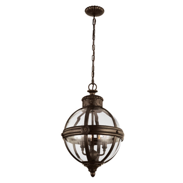 Adams 3 Light Pendant - Shown in British Bronze