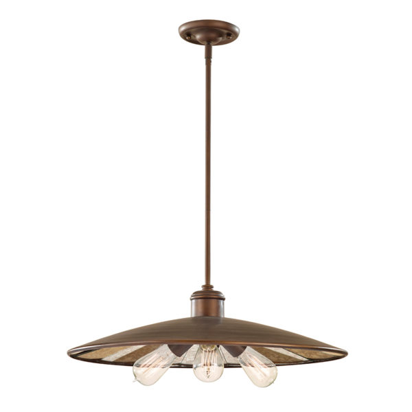 Urban Renewal Large 3 Light Pendant Ceiling Fitting