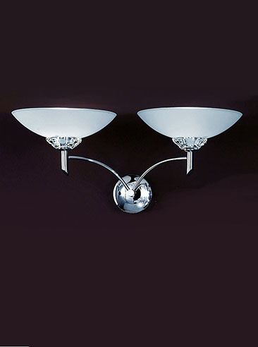 Fizz Double Wall Light - shown in Chrome