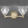 Twista Double Wall Light - shown in Satin Brass