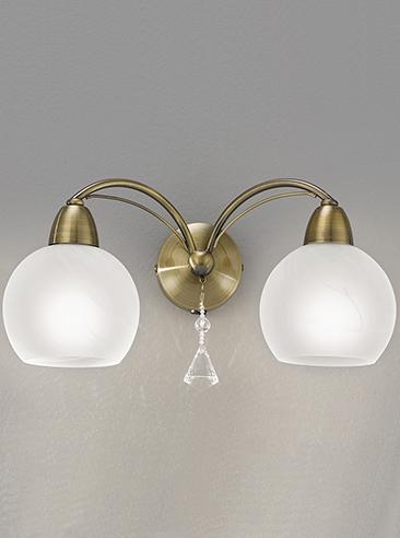 Thea Double Wall Light - shown in Bronze