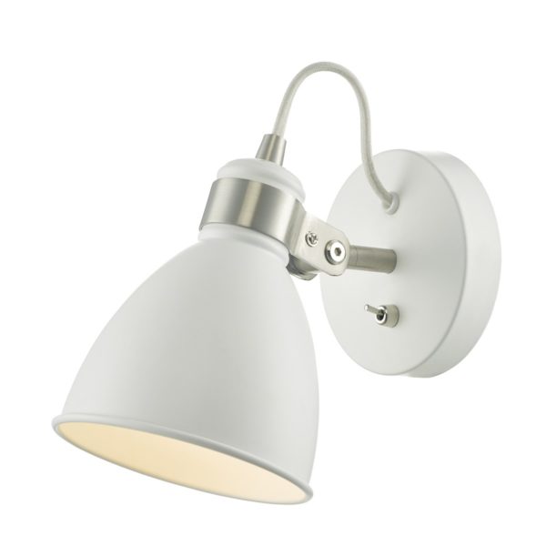 FRE0702 White Frederick single wall light