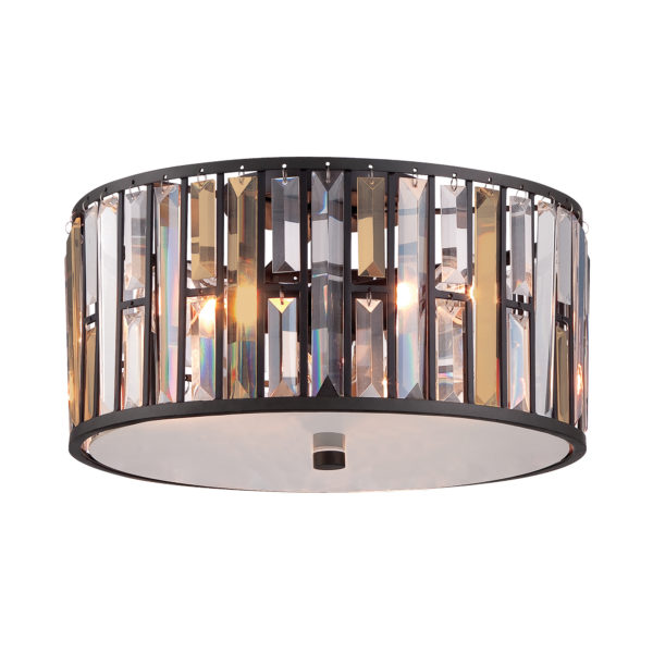 Gemma Flush Mount Ceiling Fitting - shown in Vintage Bronze