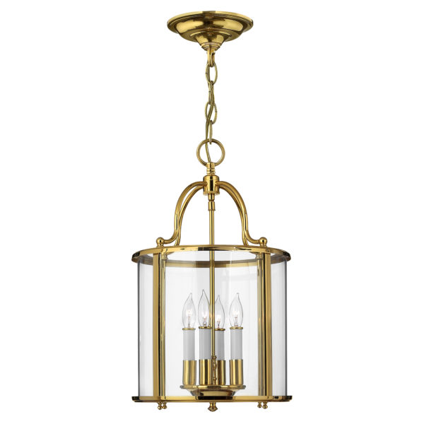 Gentry Medium Lantern - Shown in Polished Brass