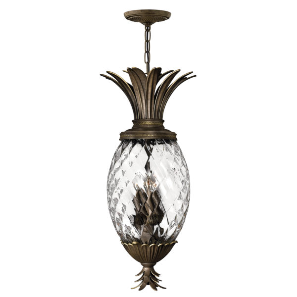 Plantation 4 Light Pendant - Shown in Pearl Bronze