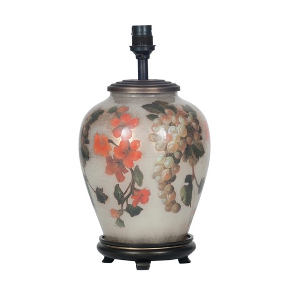 JW58 Fruit and Flower Small Glass Table Lamp