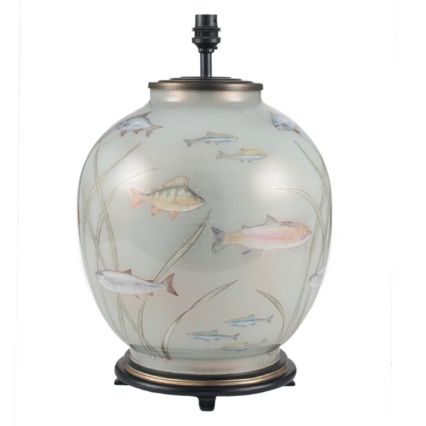 JW64 fish large glass table lamp