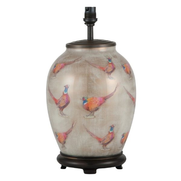 JW70 Pheasant Medium Glass Table Lamp