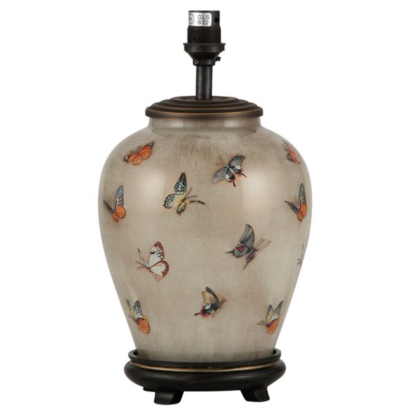 JW72 Butterflies Small Glass Table Lamp