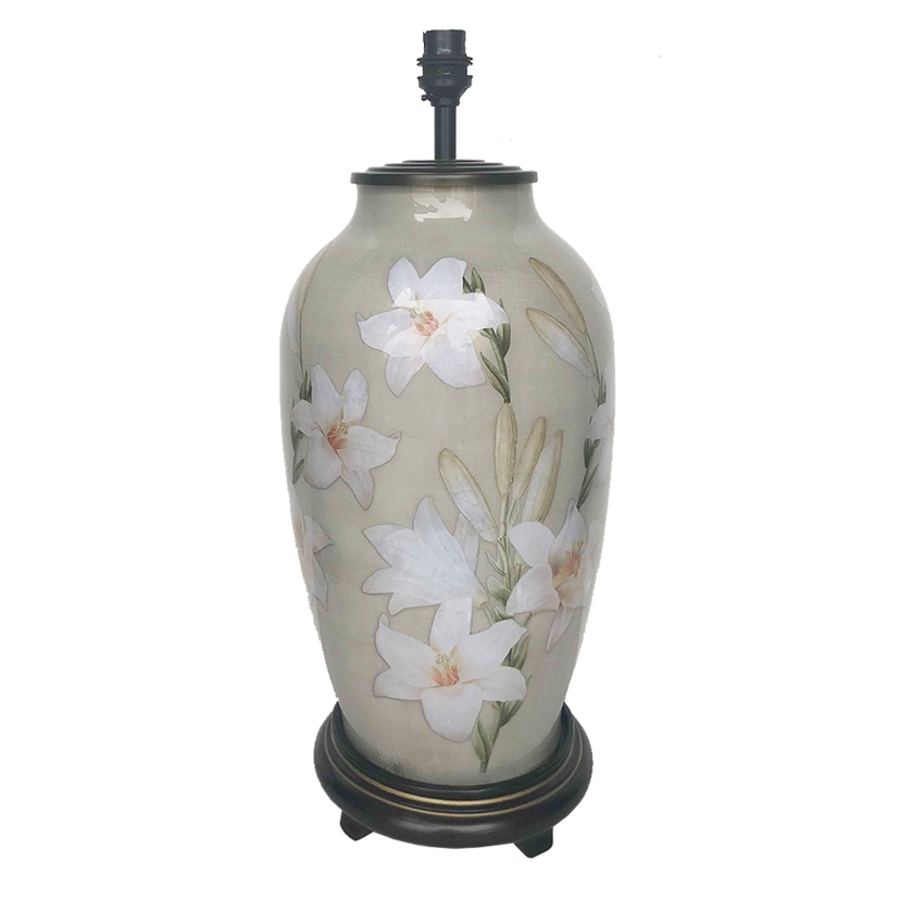 Jenny Worrall JW75 Lily Tall Glass Table Lamp Abbeygate Lighting