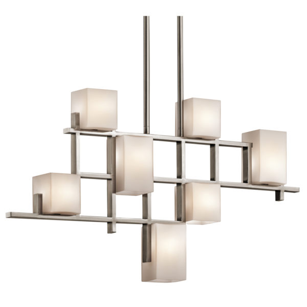 City Lights 7 Light Linear Chandelier Ceiling Fitting