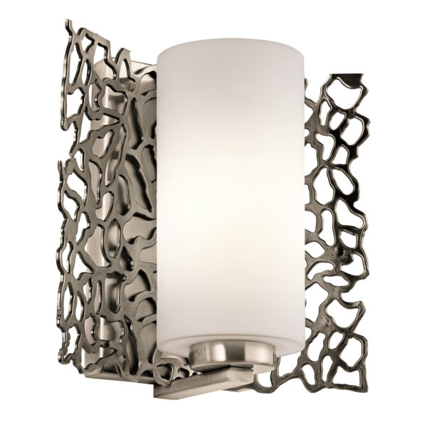 Silver Coral Wall Light Fitting