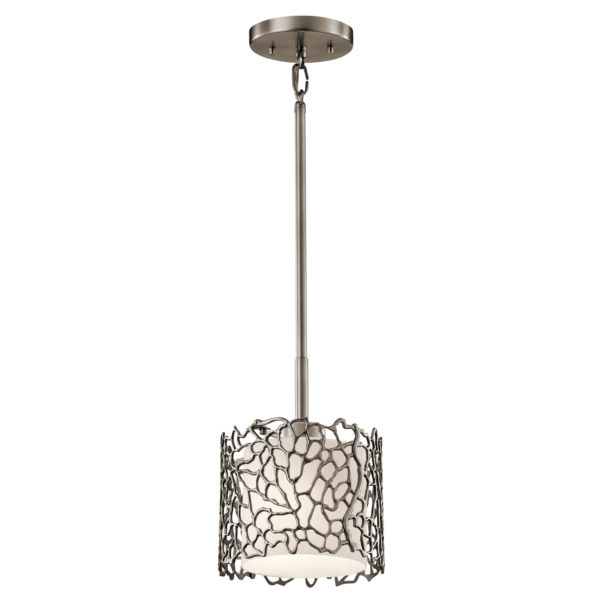 Silver Coral Mini Pendant Light Ceiling Fitting