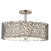Silver Coral Duo-Mount Pendant Light Ceiling Fitting semi flush