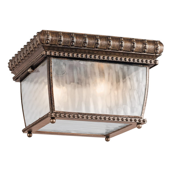 Venetian Rain Outdoor Flush Mount Ceiling Lantern