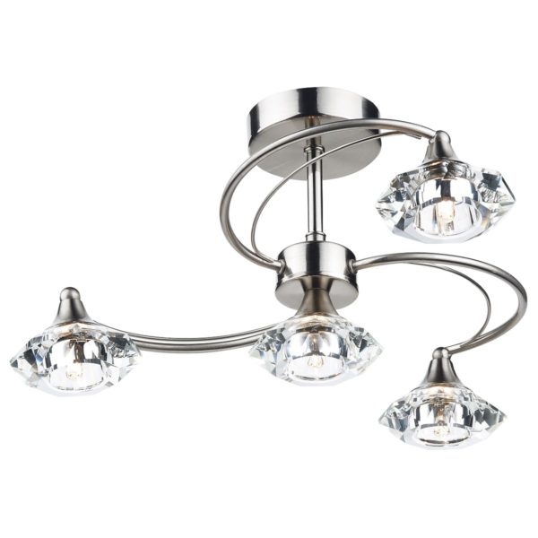 Luther 4 Light - shown in Satin Chrome
