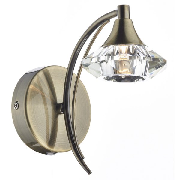 Luther Single Wall Light - shown in Antique Brass