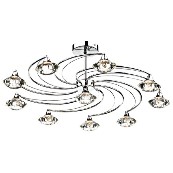 Luther 10 Light - shown in Polished Chrome
