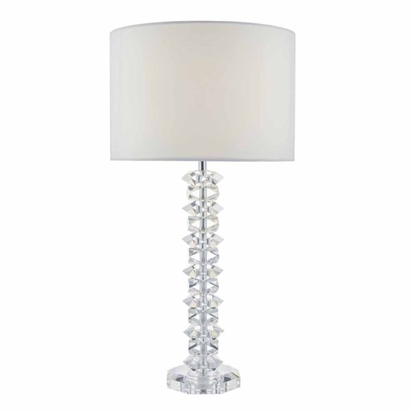 Mina crystal table lamp, with shade