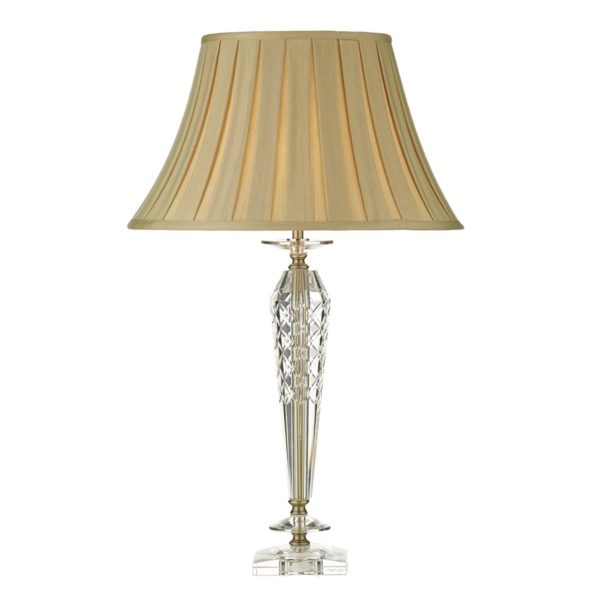 Nell clear glass table lamp, with shade