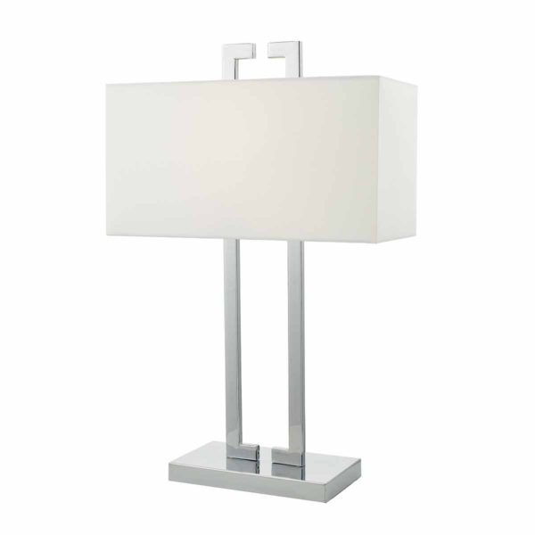 Nile chrome table lamp, with shade