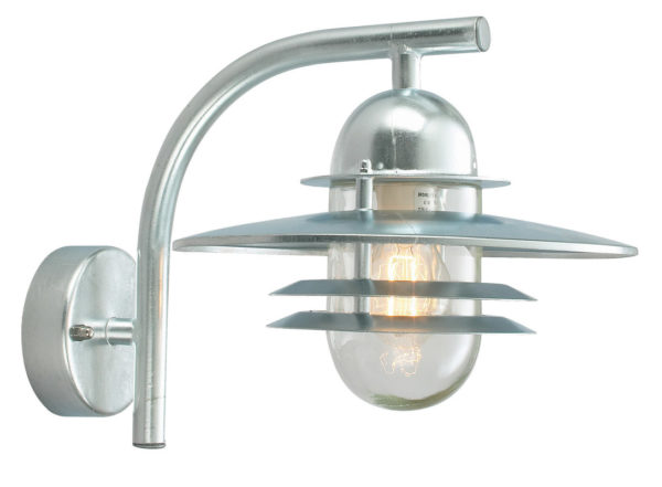 Oslo OS2 Wall Light - shown in Galvanised
